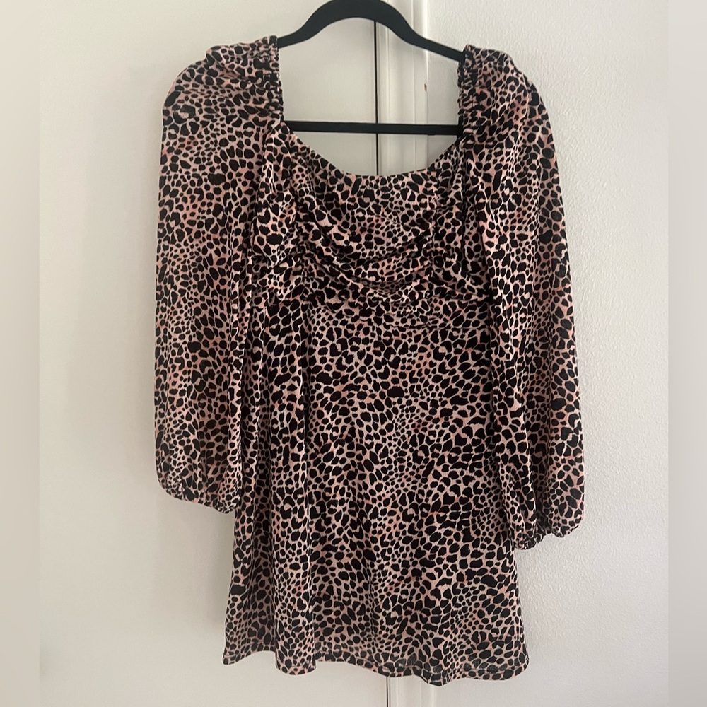 Topshop Petite Animal Print Dress